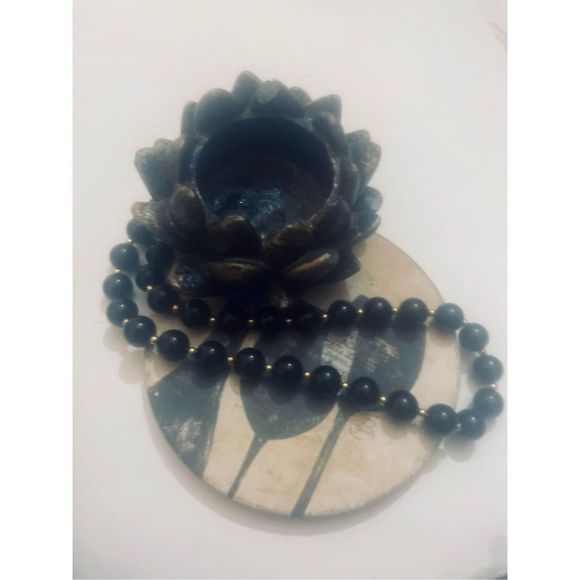 Pretty BLACK BEAD CHOKER NECKLACE - Picture 6 of 6